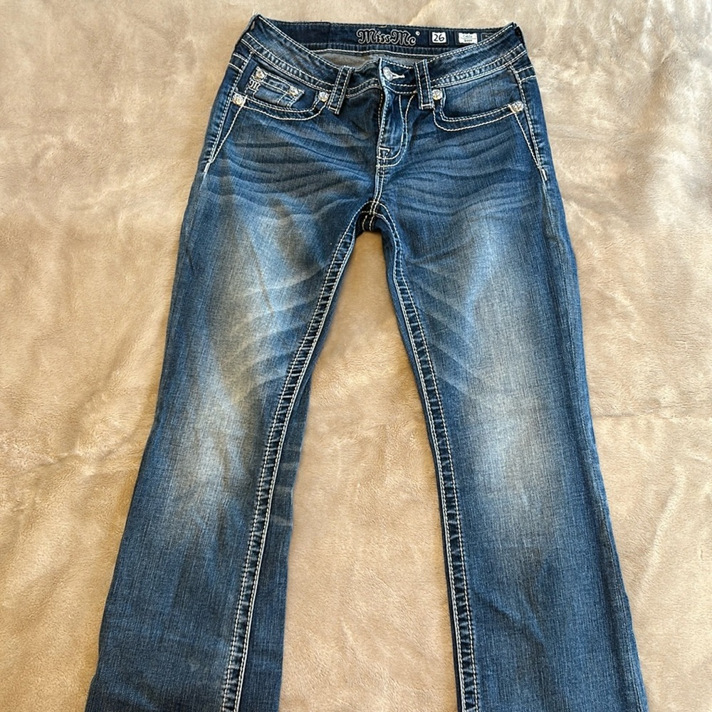 Miss Me Western Jeans, Chloe style,  size 26”, inseam 32”